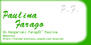 paulina farago business card